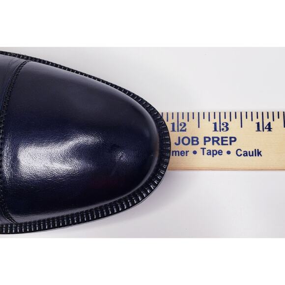 COLE HAAN Cap Toe Oxford Leather Dress Shoes Navy Basket Weave Men's Size 9M - Picture 11 of 16